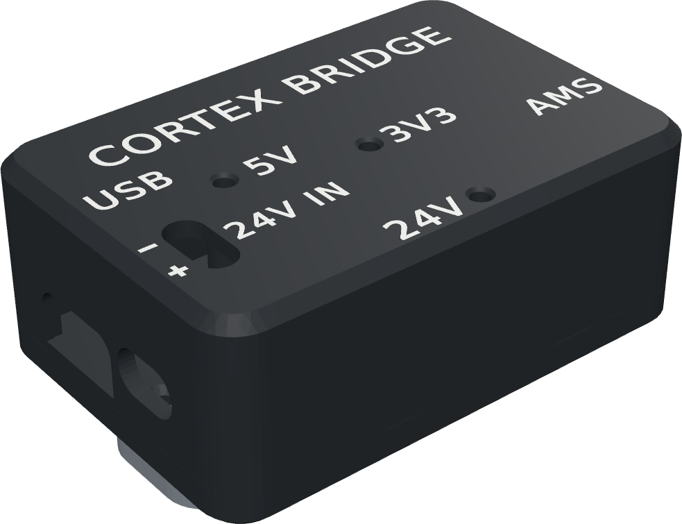 The Cortex Bridge in its printed case